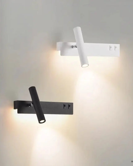 Modern Minimalist LED Wall Light - Rotatable Spotlight for Bedroom