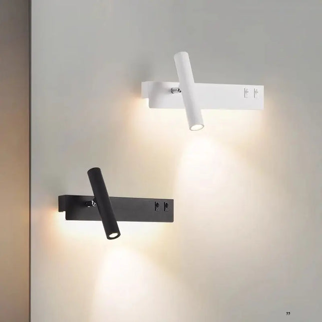 Modern Minimalist LED Wall Light - Rotatable Spotlight for Bedroom