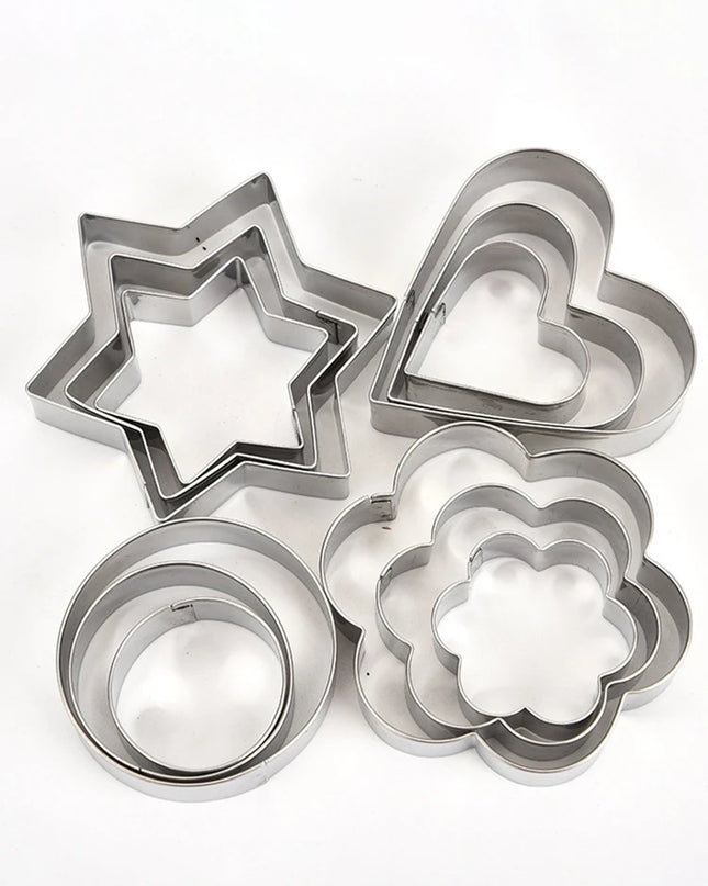 DIY Baking Tool Set - 12/6/5/4 Pcs Stainless Steel Biscuit Molds