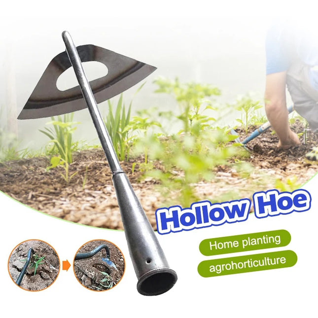 Steel Hardened Hollow Hoe Garden Weeding Rake Vegetable Planting Farm Gardening Loosening Soil Tool Weeding Shovel Tool