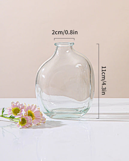 Retro Irregular Glass Flower Vase - Modern Decorative Table Ornament