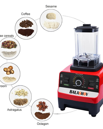 BALASHOV 2000W Heavy Duty Commercial Blender for Smoothies
