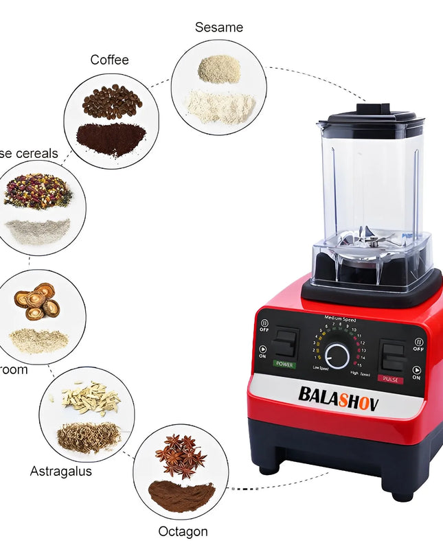 BALASHOV 2000W Heavy Duty Commercial Blender for Smoothies
