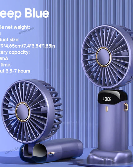 Kinscoter USB Mini Fan - Portable Neck Hanging, 5-Speed Cooling