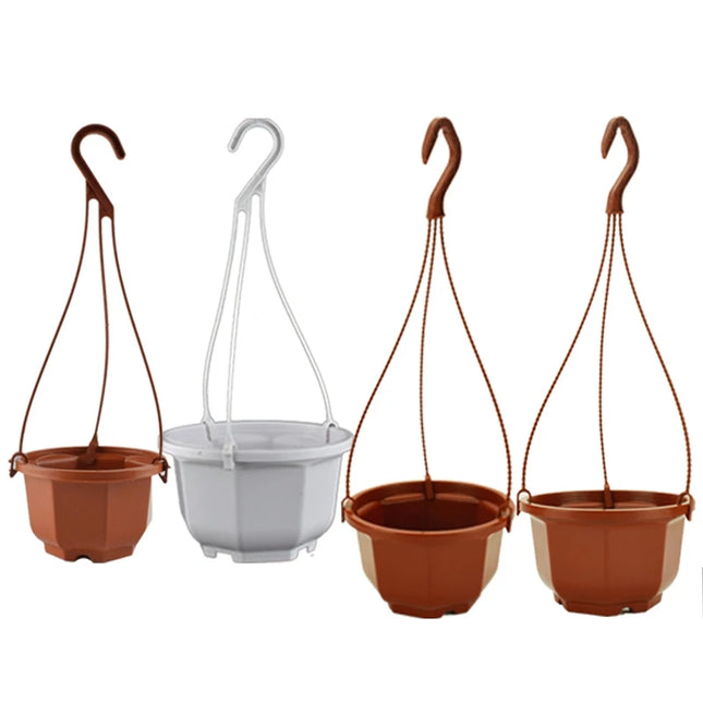 Plastic Flower Pot Hanger Plant Pot Hanging Holder Garden Planter Hooks Home Hanging Basket Balcony Decor 24/36cm Wholesale