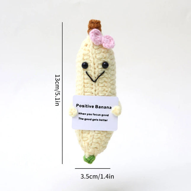 Positive Crochet Bee Miniature Decor - Kawaii Fruit & Vegetable Ornament