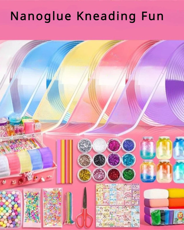 PET Nano Glue Double Sided Tape 
Blow Bubbles Full Set of Nano Tape
Bubble Blowing Decompression Toy Stickers