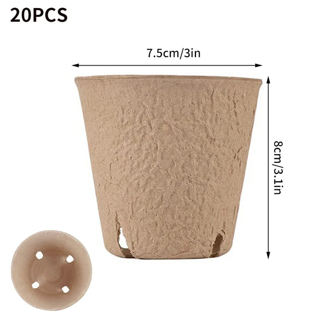 10/20PCS Biodegradable Nursery Seedling Cups - Ideal for Germination