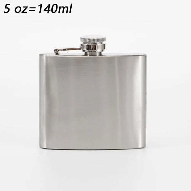 High-Quality Stainless Steel Hip Flask - 1-10 oz Portable Drinkware