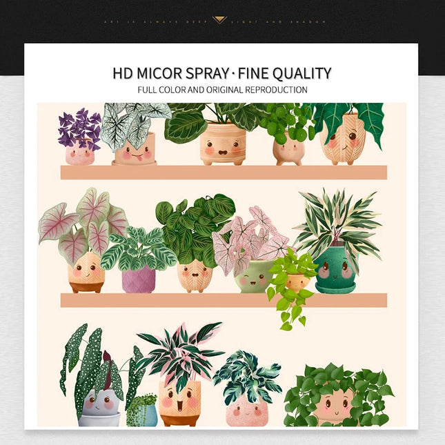 Cute Botanical Plant Club Canvas Poster - Modern Wall Art for Home Decor