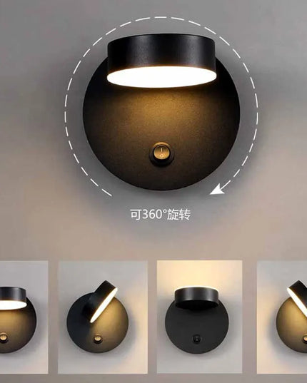 Modern Simple LED Wall Lamps - Rotatable Bedside Reading Light