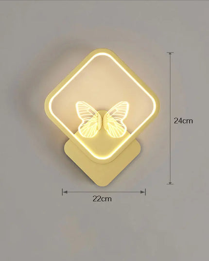 Modern Golden Butterfly LED Wall Lamp - Stylish Home Decoration