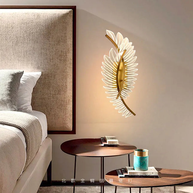Luxury Nordic Modern Wall Lamp - Gold Aluminum LED Design