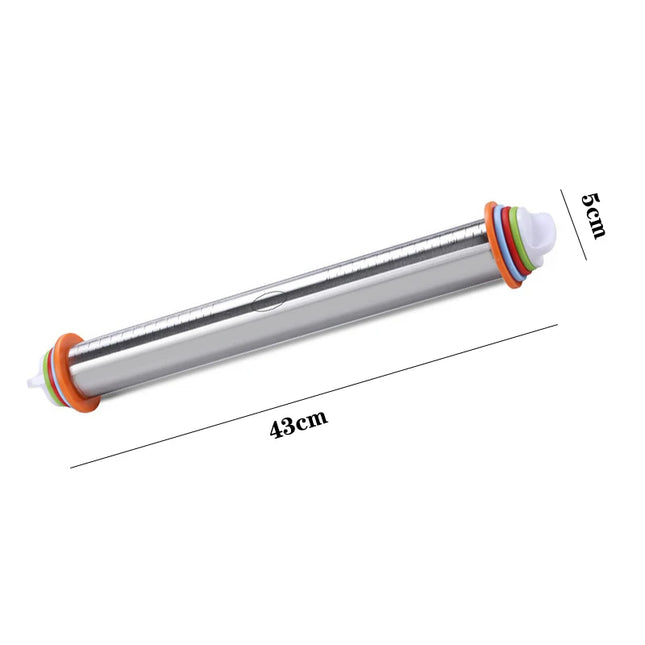 Stainless Steel Adjustable Rolling Pin - Eco-Friendly Baking Tool