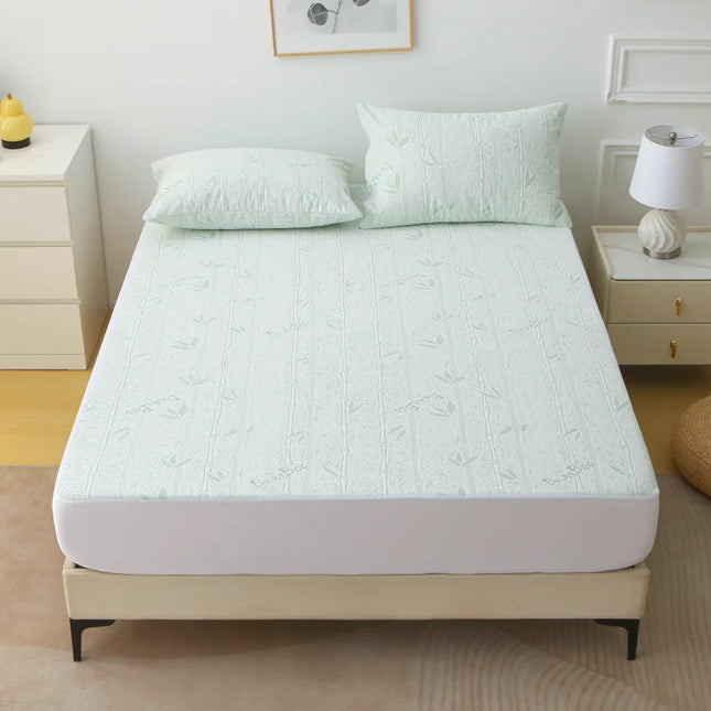 Anqianny Bamboo Fiber Mattress Protector - Waterproof, Ultra-Soft Cover
