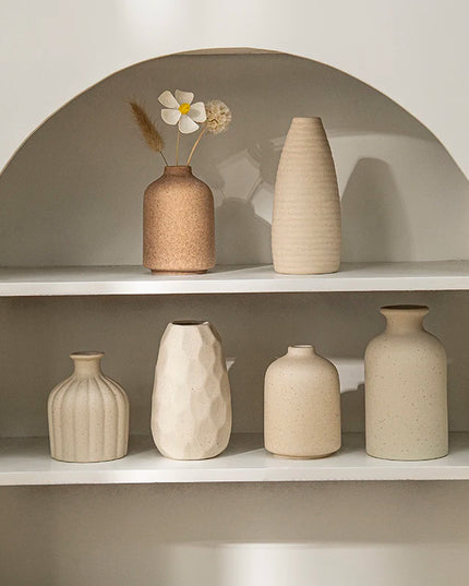 Modern White Ceramic Vase - Nordic Decorative Flower Pot for Home Decor