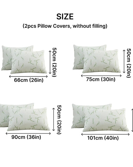 Anqianny 2pcs Waterproof Bamboo Pillowcases - Cooling & Soft Protectors