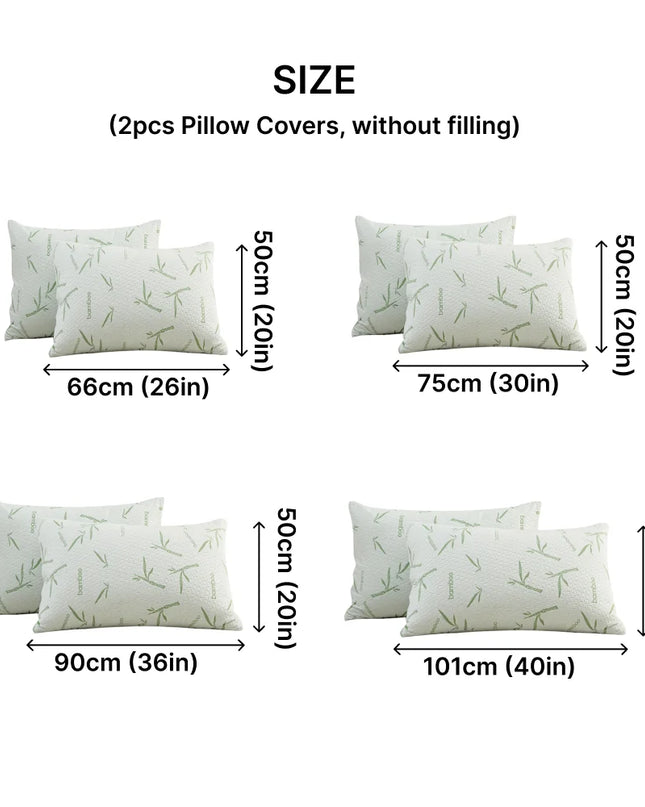 Anqianny 2pcs Waterproof Bamboo Pillowcases - Cooling & Soft Protectors