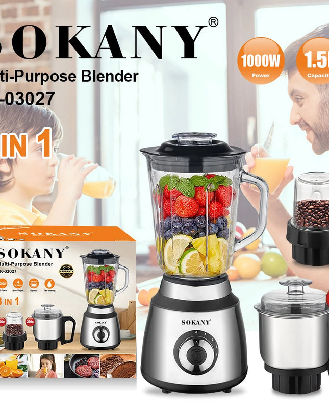Houselin 1000W Professional Blender - 3 Functions for Smoothies & More