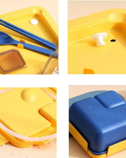 850ml/1100ml Lunch Box Microwave Portable Bento Boxes with Tableware for Kids