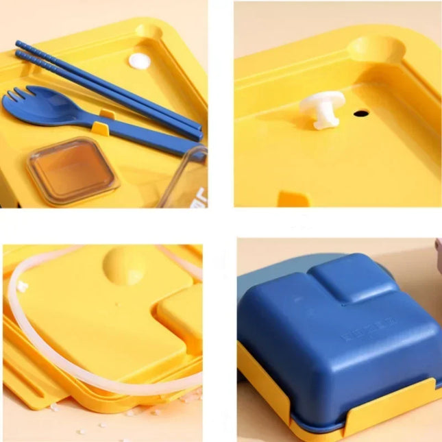 850ml/1100ml Lunch Box Microwave Portable Bento Boxes with Tableware for Kids