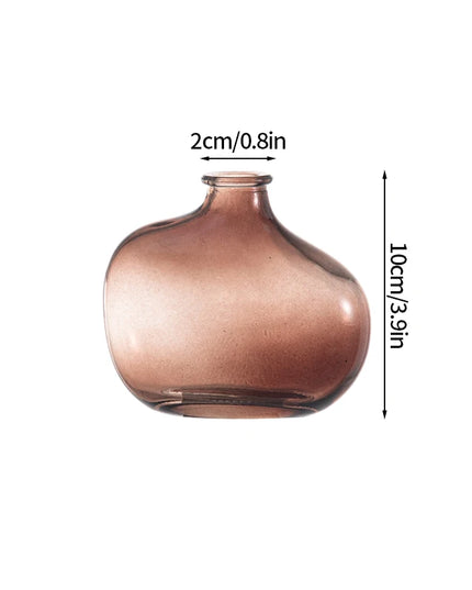 Retro Irregular Glass Flower Vase - Modern Decorative Table Ornament