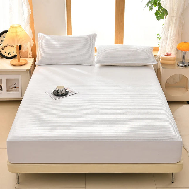 Anqianny 3-Layer Waterproof Mattress Cover - Soft Anti-Dust Mite Protection