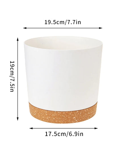 Large Indoor Succulent Planter - Circular Plastic Pot with Tray