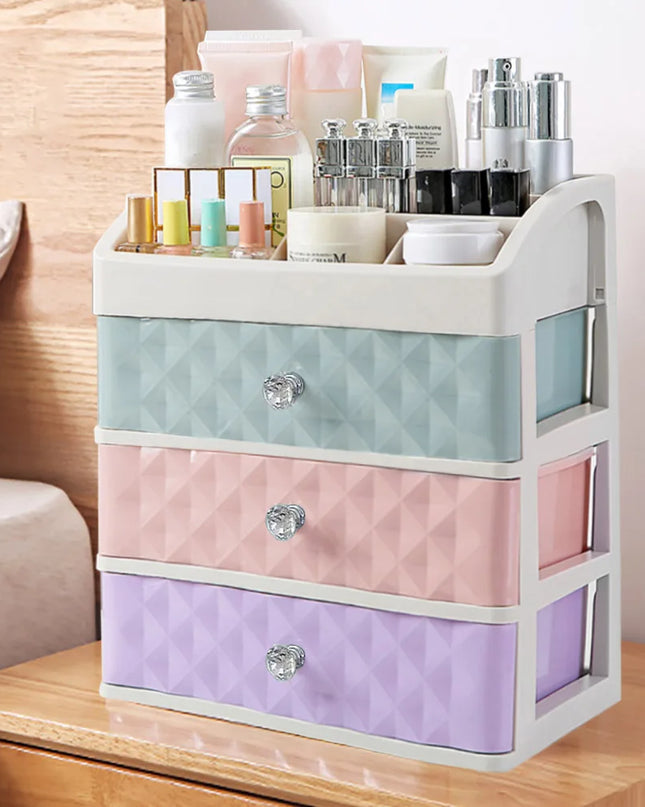 Modishion Multifunctional Plastic Cosmetic Storage Box - 4 Layers Storage