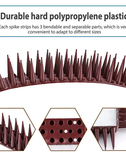 Plastic Anti-Bird Spikes Balcony Eaves Windowsills Bird Repellent Anti-Pigeon Anti-Cat Bird Repeller Thorn Boxed Package