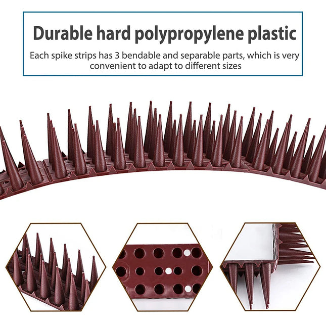 Plastic Anti-Bird Spikes Balcony Eaves Windowsills Bird Repellent Anti-Pigeon Anti-Cat Bird Repeller Thorn Boxed Package