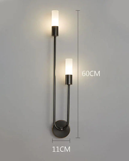 Nordic Brass LED Wall Lamp - Modern Copper Design for Bedroom