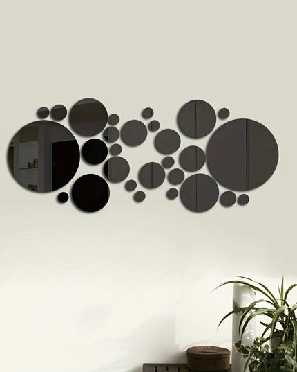 26 PCs 3D Acrylic Mirror Wall Stickers - DIY Bedroom & Bathroom Decor