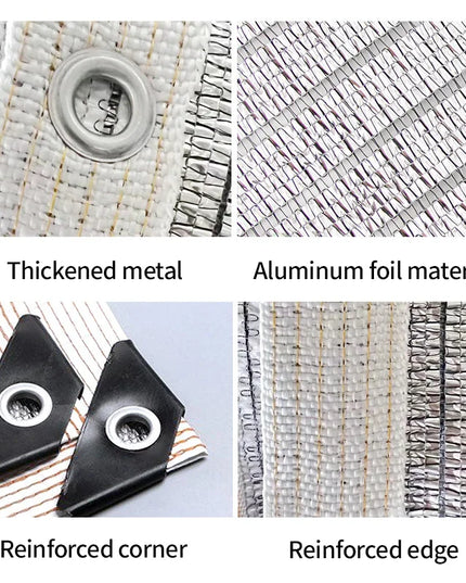 Aluminum Foil Sunshade Net - UV Protection & 90% Heat Reflective Insulation