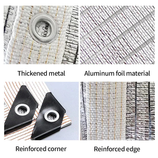 Aluminum Foil Sunshade Net - UV Protection & 90% Heat Reflective Insulation