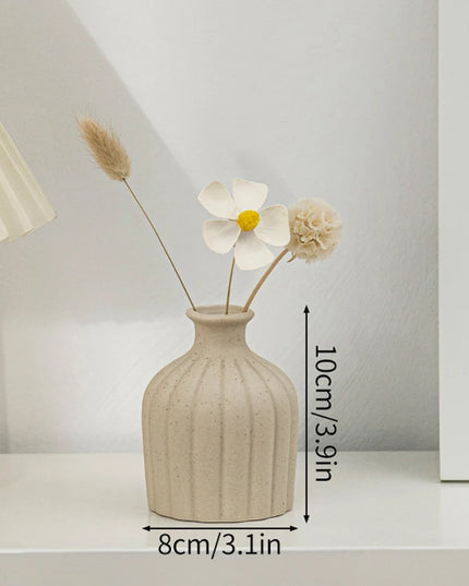Modern White Ceramic Vase - Nordic Decorative Flower Pot for Home Decor