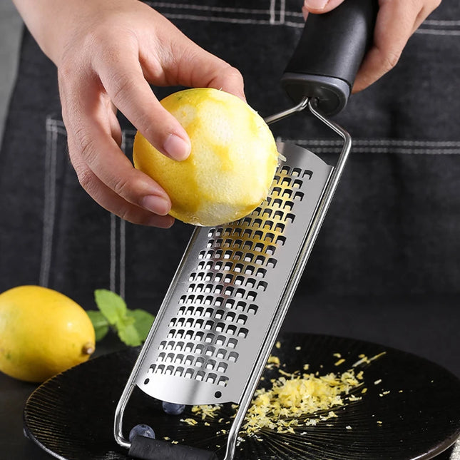 Multipurpose Cheese Slicer - Stainless Steel Kitchen Tool with Black Handle