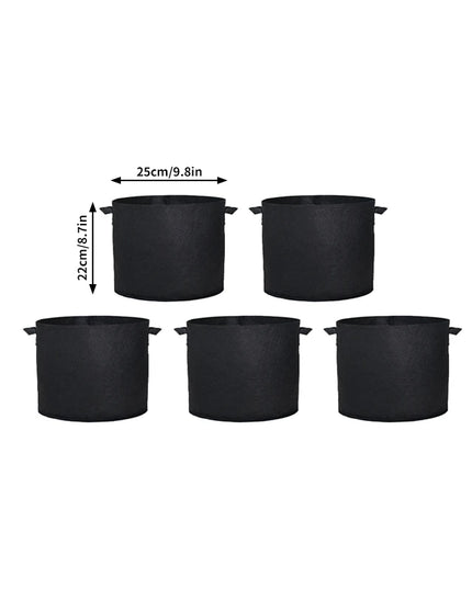 5PCS 3-30 Gallons Garden Vegetable Planting Bag Felt Grow Bags Plant Seedling Bag for Potato Tomato Flower Planting Accessories