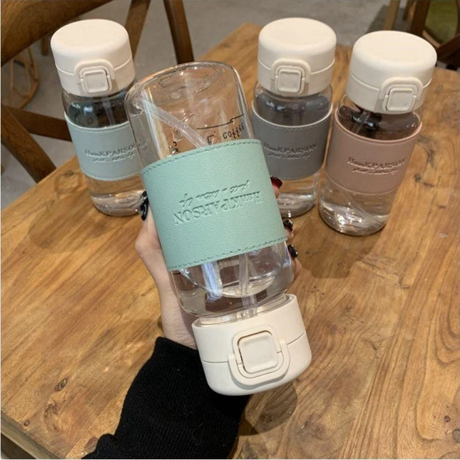 500ml Portable Water Bottle with Straw