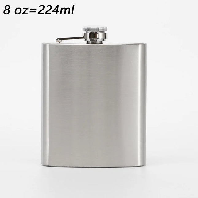 High-Quality Stainless Steel Hip Flask - 1-10 oz Portable Drinkware