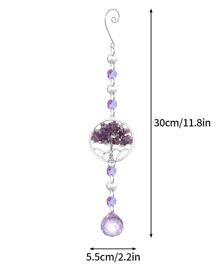 Crystal Sun Catchers Wind Chimes - Rainbow Light Catching Outdoor Decor