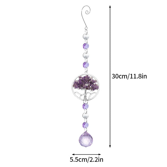 Crystal Sun Catchers Wind Chimes - Rainbow Light Catching Outdoor Decor