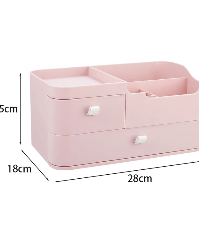Voltsify Makeup Organiser with Drawers - Stylish Desktop Storage Box