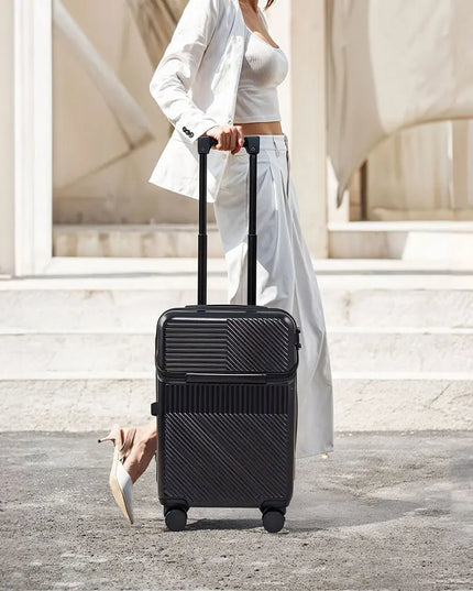 Modishion 20 Inch Carry-On Luggage - TSA Lock, USB Charging Port