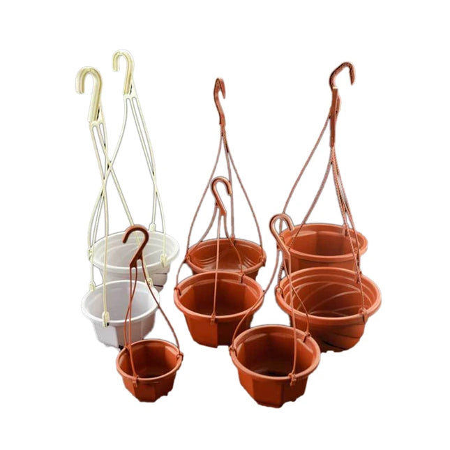 Plastic Flower Pot Hanger Plant Pot Hanging Holder Garden Planter Hooks Home Hanging Basket Balcony Decor 24/36cm Wholesale
