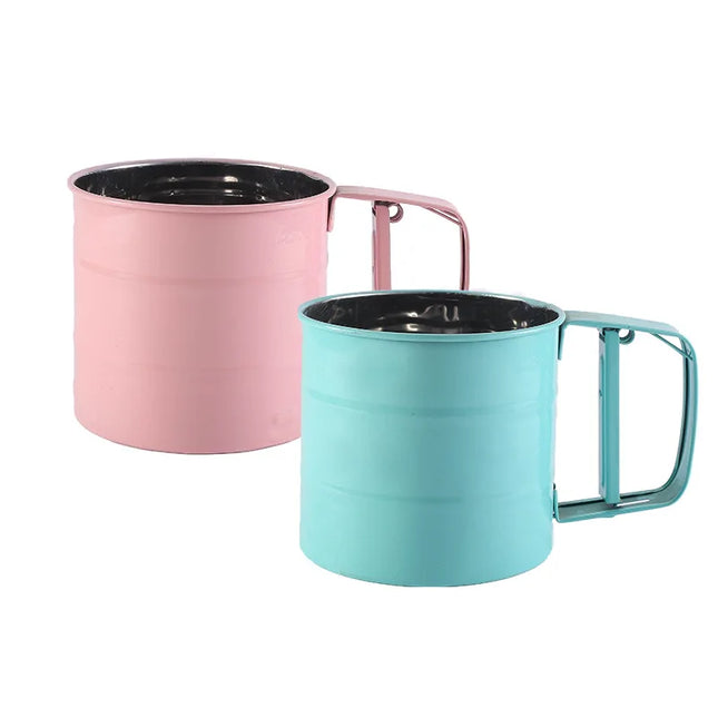 Handheld Stainless Steel Flour Sifter - Semi-Automatic Baking Tool