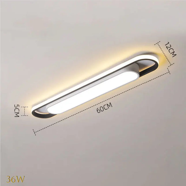 Modern LED Ceiling Light for Living Room -  Long Strip, Minimalist Design