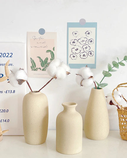Modern White Ceramic Vase - Nordic Decorative Flower Pot for Home Decor