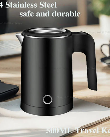 OEING Portable Electric Travel Teapot - Stainless Steel Coffee Maker