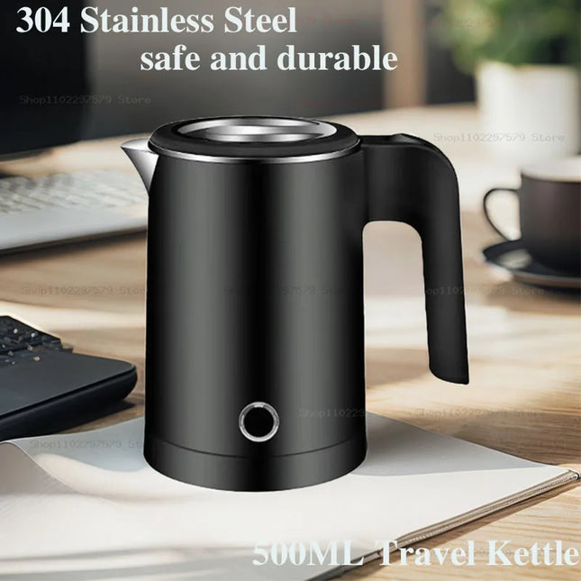 OEING Portable Electric Travel Teapot - Stainless Steel Coffee Maker